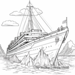 Riveting Iceberg Collision Titanic Coloring Pages 3