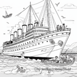 Riveting Iceberg Collision Titanic Coloring Pages 4