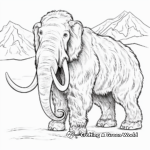 Roaming Woolly Mammoth Coloring Pages 2