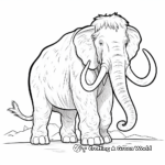 Roaming Woolly Mammoth Coloring Pages 3