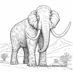 Roaming Woolly Mammoth Coloring Pages 4