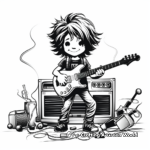 Rock Band Equipment: Guitar and Amp Coloring Sheets 4