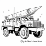 Rocket Launcher Army Truck Coloring Pages 1