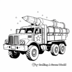 Rocket Launcher Army Truck Coloring Pages 2