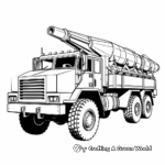 Rocket Launcher Army Truck Coloring Pages 3