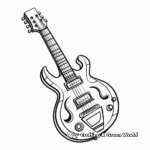 Rocking Electric Guitar Coloring Pages 1