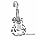 Rocking Electric Guitar Coloring Pages 2