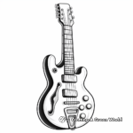Rocking Electric Guitar Coloring Pages 3