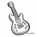 Rocking Electric Guitar Coloring Pages 4