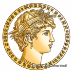 Roman Empire Gold Coin Coloring Pages 1