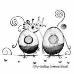 Romantic Snail Couple Coloring Pages 1