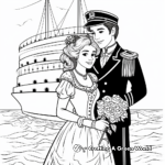 Romantic Titanic Jack and Rose Coloring Pages 1