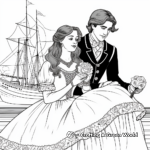 Romantic Titanic Jack and Rose Coloring Pages 3