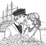 Romantic Titanic Jack and Rose Coloring Pages 4