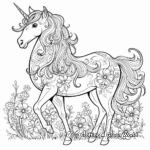 Romantic Unicorn and Fairy Coloring Pages 2