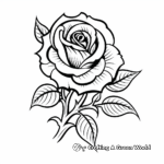 Rose Tattoo Coloring Pages for Adults 2
