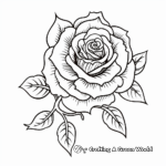 Rose Tattoo Coloring Pages for Adults 3