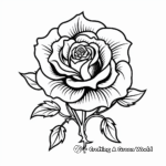 Rose Tattoo Coloring Pages for Adults 4