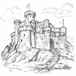 Ruined Castle Coloring Pages for History Buffs 2
