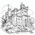 Ruined Castle Coloring Pages for History Buffs 3