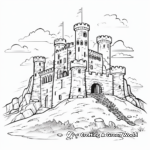 Ruined Castle Coloring Pages for History Buffs 4