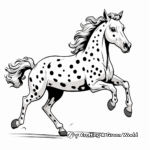 Running Appaloosa Horse Coloring Pages 2