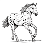 Running Appaloosa Horse Coloring Pages 3