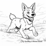 Running Coyote Action Scene Coloring Pages 4