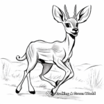 Running Gazelle Coloring Sheets 1
