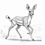 Running Gazelle Coloring Sheets 2