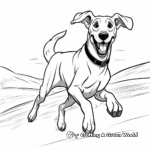 Running Great Dane Coloring Pages 1