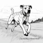 Running Great Dane Coloring Pages 3