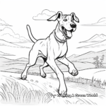 Running Great Dane Coloring Pages 4