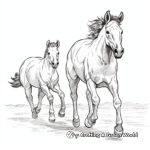 Running Horses in the Plains Coloring Pages 3