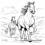 Running Horses in the Plains Coloring Pages 4