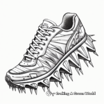 Running Shoe with Spikes: Coloring Pages 1