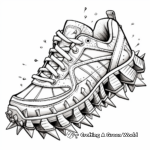 Running Shoe with Spikes: Coloring Pages 2