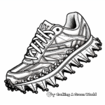 Running Shoe with Spikes: Coloring Pages 3