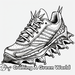 Running Shoe Coloring Pages - Free &amp; Printable!
