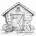 Rustic Barn Door Coloring Pages 1
