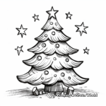 Rustic Country Christmas Tree Coloring Pages 2
