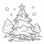 Rustic Country Christmas Tree Coloring Pages 3