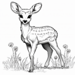 Rustic Deer in Autumn Coloring Pages 3