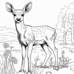 Rustic Deer in Autumn Coloring Pages 4