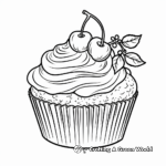 Rustic Homemade Cupcake Coloring Pages 2