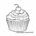 Rustic Homemade Cupcake Coloring Pages 3