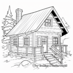 Rustic Wilderness Cabin Coloring Pages 3