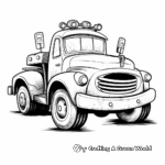 Rusty Vintage Tow Truck Coloring Pages 1