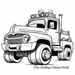 Rusty Vintage Tow Truck Coloring Pages 3