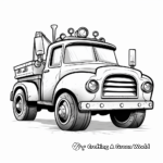 Rusty Vintage Tow Truck Coloring Pages 4